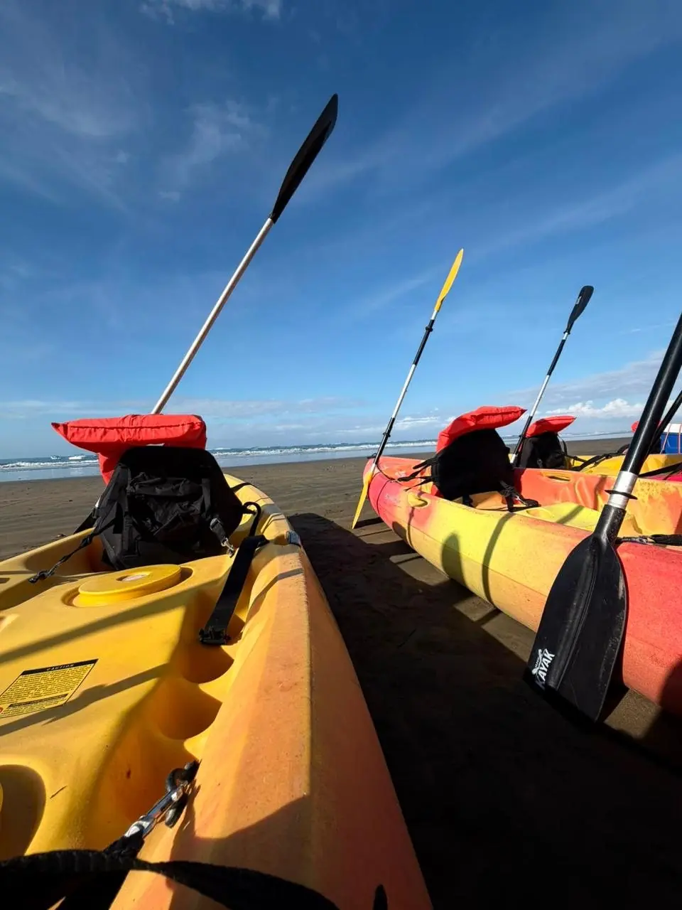 Sea kayaking on the open water