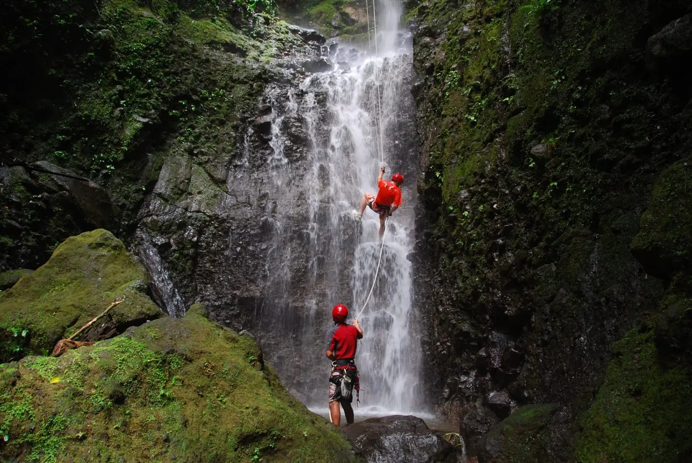 Canyoning and waterfall rappelling