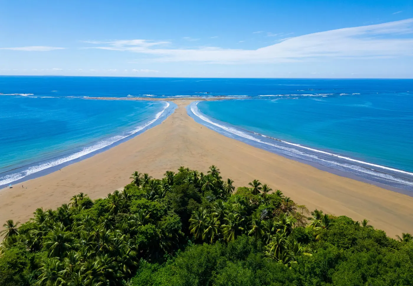 Die Sandbank des Walschwanzes vor der Playa Ballena